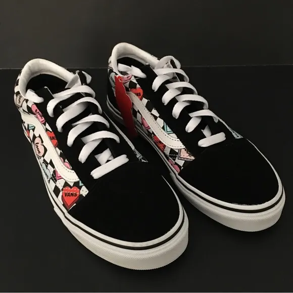 Vans Conversation Candy Hearts Skate Shoes Sneakers Low Top Suede Canvas