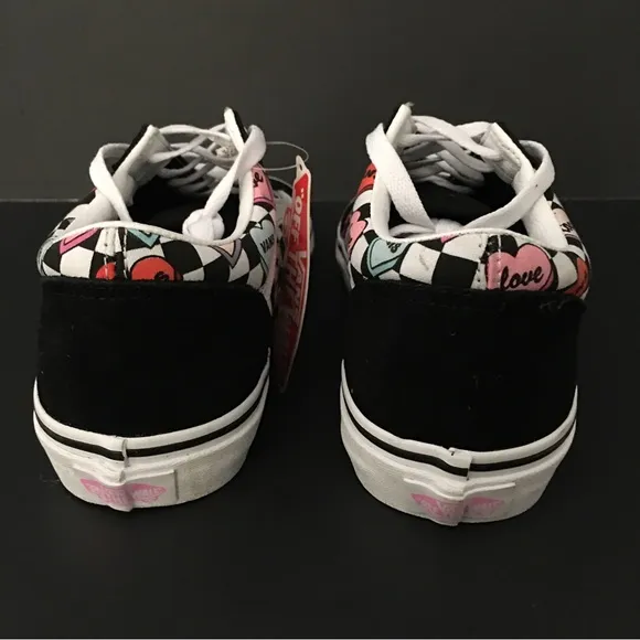 Vans Conversation Candy Hearts Skate Shoes Sneakers Low Top Suede Canvas