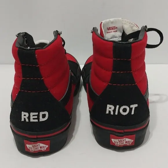 Vans Custom Sk-8 Hi &quot;Red Riot&quot; Sneakers, NEW‎ 7.5|EUR 38
