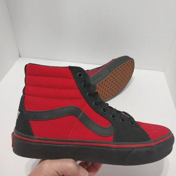 Vans Custom Sk-8 Hi &quot;Red Riot&quot; Sneakers, NEW‎ 7.5|EUR 38