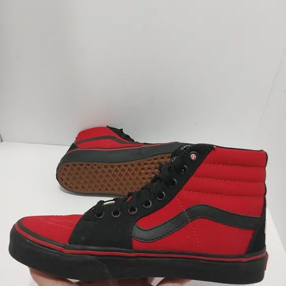 Vans Custom Sk-8 Hi &quot;Red Riot&quot; Sneakers, NEW‎ 7.5|EUR 38