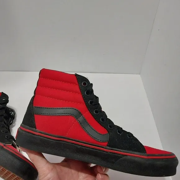 Vans Custom Sk-8 Hi &quot;Red Riot&quot; Sneakers, NEW‎ 7.5|EUR 38