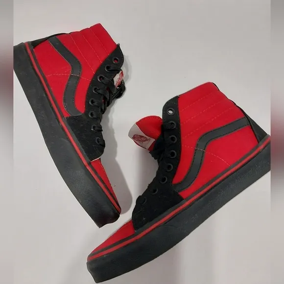 Vans Custom Sk-8 Hi &quot;Red Riot&quot; Sneakers, NEW‎ 7.5|EUR 38