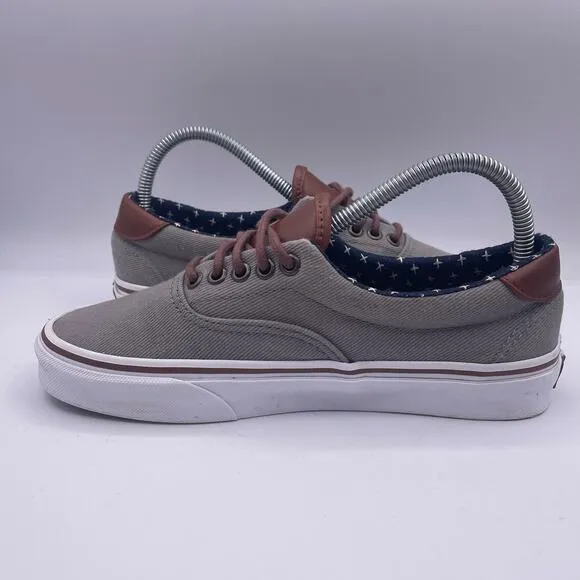 Vans Era 59 Frost Gray Plus Low Top Canvas Skate Shoes Mens 6.5 Womens 8