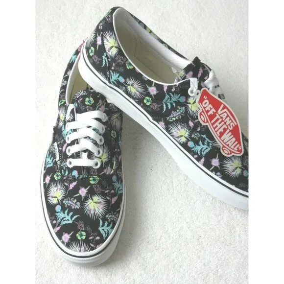Vans Era Women's Paradise Floral Black True White Canvas shoes Sizes NIB