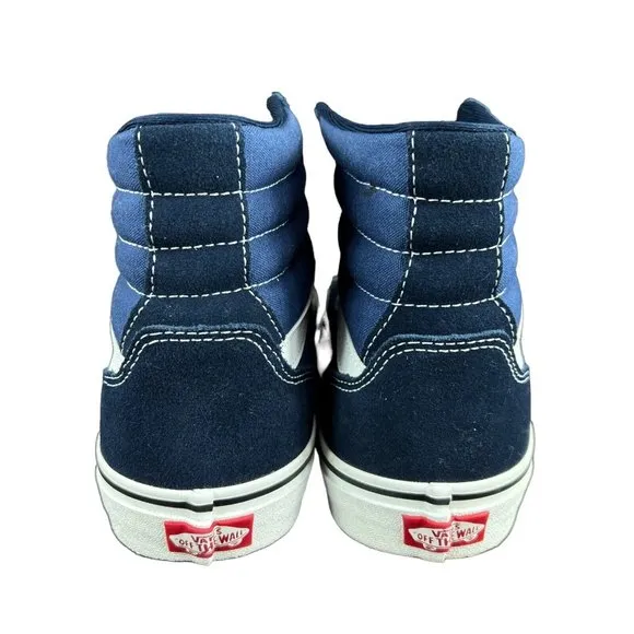 VANS Filmore Hi Navy Blue Suede Canvas Shoes Men's Size 12
