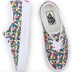 Vans Floral Authentic Sneakers Low Top Boat Shoes Flower Print Lace Up: 2