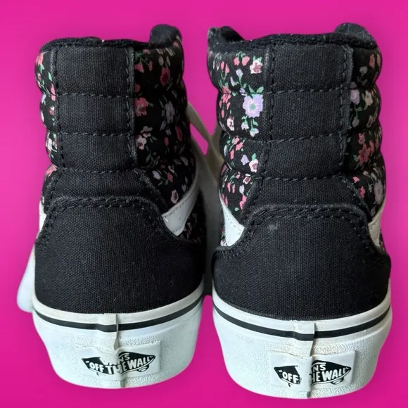 Vans Kids Black Floral High-Top Sneakers