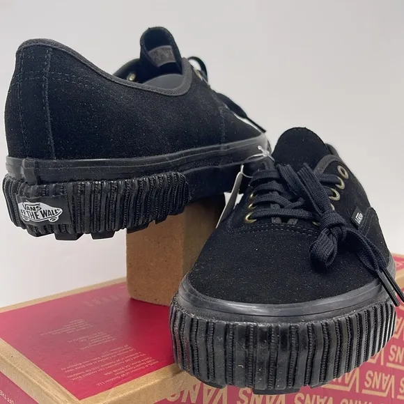 Vans Men's Authentic 44 LAnaheim Factory Og SuedeVN0005U4BLK Black Canvas Shoe