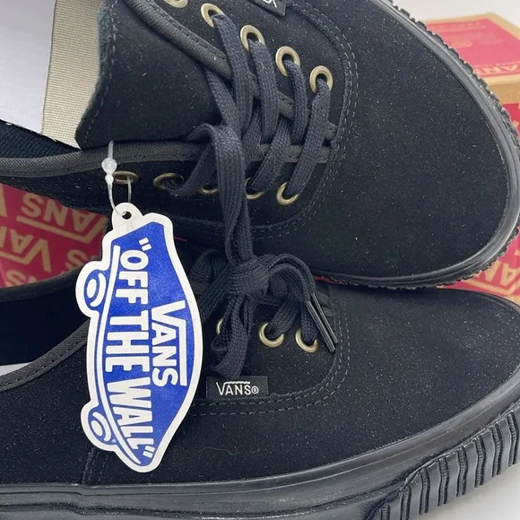 Vans Men's Authentic 44 LAnaheim Factory Og SuedeVN0005U4BLK Black Canvas Shoe