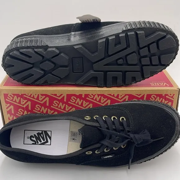 Vans Men's Authentic 44 LAnaheim Factory Og SuedeVN0005U4BLK Black Canvas Shoe