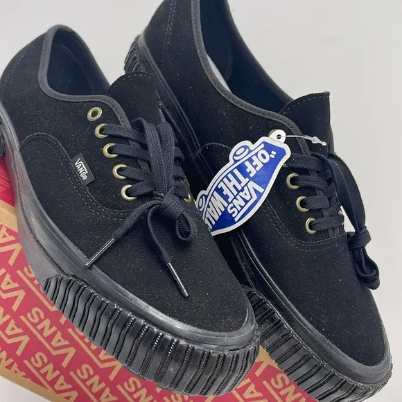 Vans Men's Authentic 44 LAnaheim Factory Og SuedeVN0005U4BLK Black Canvas Shoe