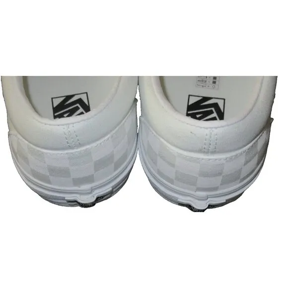 Vans Men's Classic Slip On True White Checkerboard Canvas Skate Shoes Sizes NIB