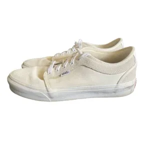 Vans Men's Marshmallow Chukka Low Pro Canvas &amp; Suede Skater Sneakers - Size 8.5