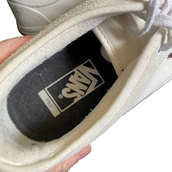 Vans Men's Marshmallow Chukka Low Pro Canvas &amp; Suede Skater Sneakers - Size 8.5