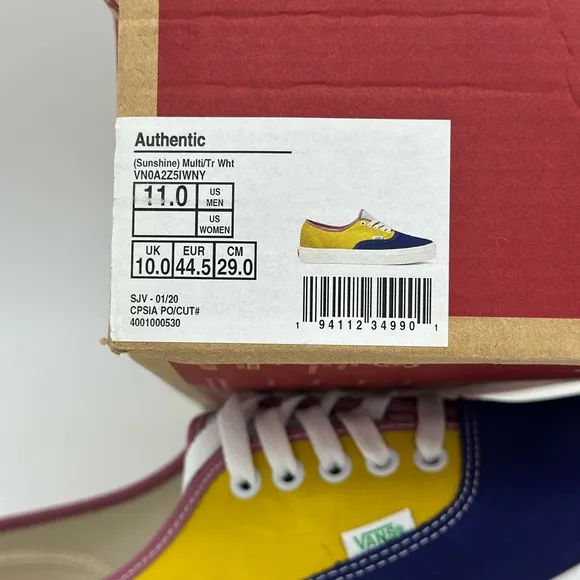 Vans Men's Multicolor Canvas Sneakers