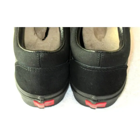 Vans Men's Old Skool Flame Wall All Black Canvas Suede Skate shoes Sizes NIB