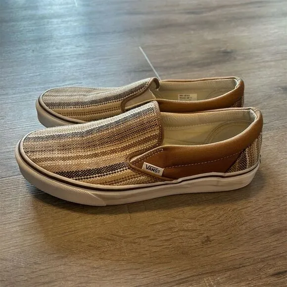 Vans Men's Slip-On Shoes Size 9.5 Multicolor Dachshund Mex Blanket