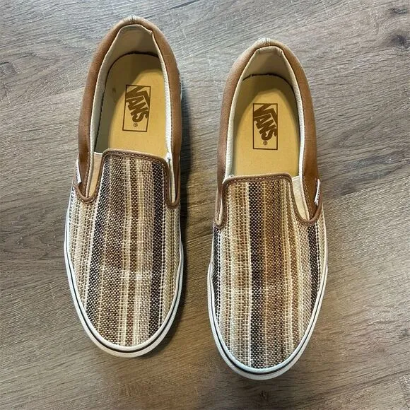 Vans Men's Slip-On Shoes Size 9.5 Multicolor Dachshund Mex Blanket