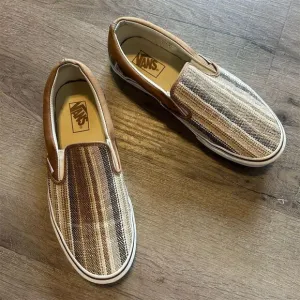 Vans Men's Slip-On Shoes Size 9.5 Multicolor Dachshund Mex Blanket