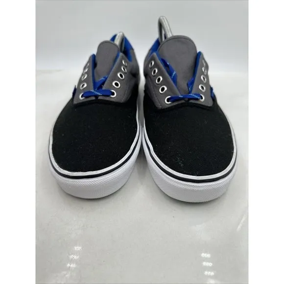 VANS Off The Wall Men's Shoes Tri Tone Black Lace Up Canvas Sneaker Shoe w/ Box