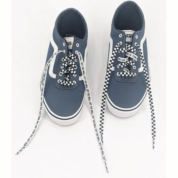 Vans Off the Wall Ward Skate Shoes Sneakers Blue Denim Size Youth 6