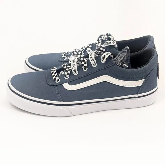Vans Off the Wall Ward Skate Shoes Sneakers Blue Denim Size Youth 6