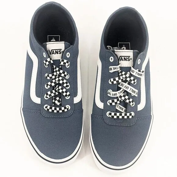 Vans Off the Wall Ward Skate Shoes Sneakers Blue Denim Size Youth 6