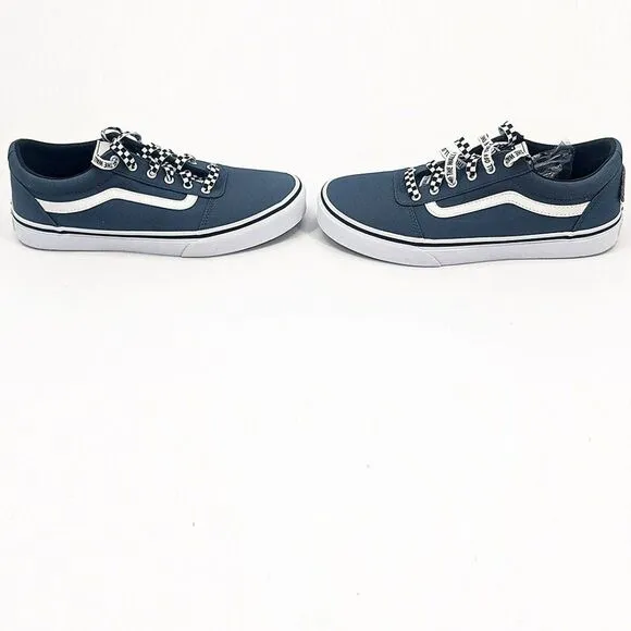 Vans Off the Wall Ward Skate Shoes Sneakers Blue Denim Size Youth 6