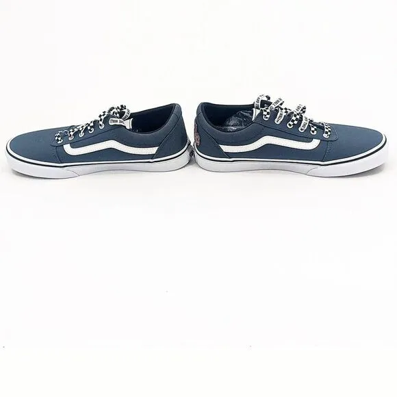Vans Off the Wall Ward Skate Shoes Sneakers Blue Denim Size Youth 6
