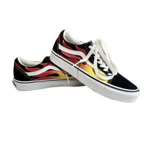 VANS Old Skool Flame Men's Skate Shoes Hot Rod Flames Shoe Size 5.5 New, No Box