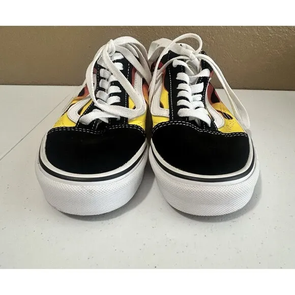 VANS Old Skool Flame Men's Skate Shoes Hot Rod Flames Shoe Size 5.5 New, No Box