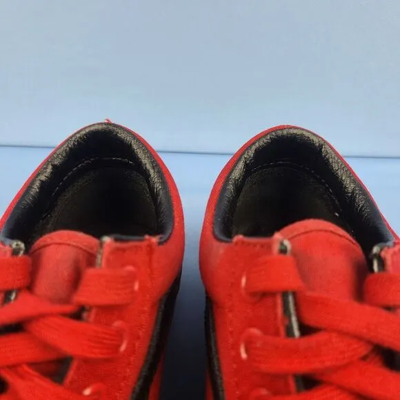 Vans Old Skool Mens Size 6.5 Canvas Skate Shoes Racing Red Gum Black VN0A38G1MLP