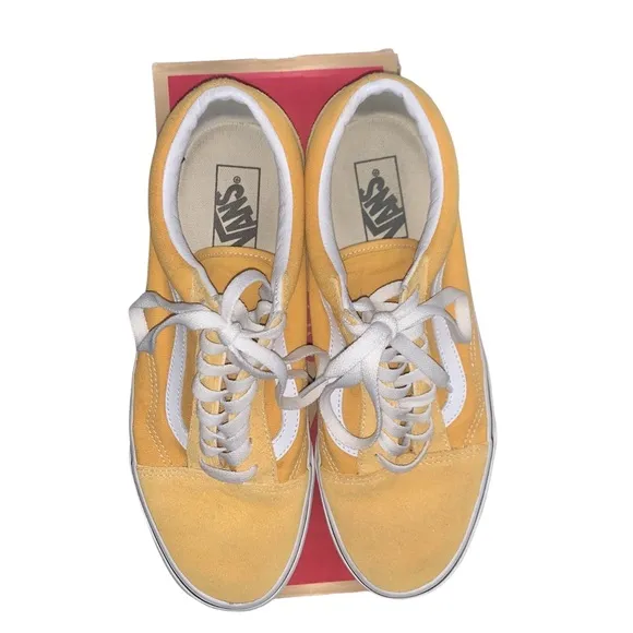 VANS OLD SKOOL OCHRE &amp; TRUE WHITE MENS SHOES SIZE 9.5