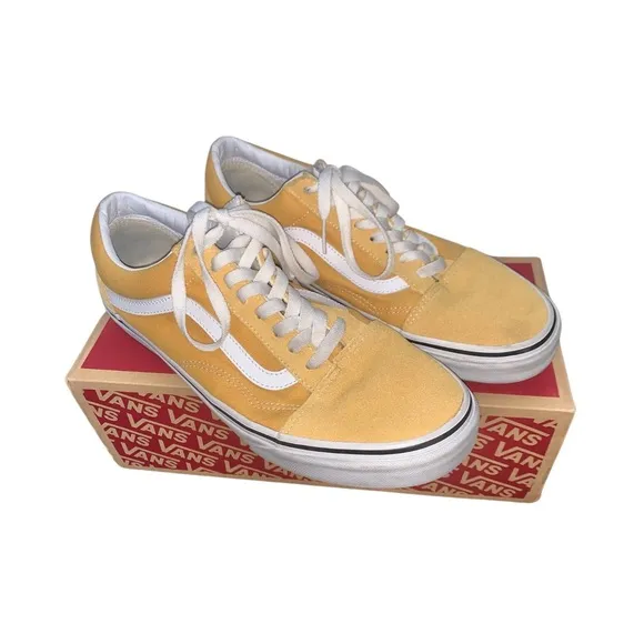 VANS OLD SKOOL OCHRE &amp; TRUE WHITE MENS SHOES SIZE 9.5