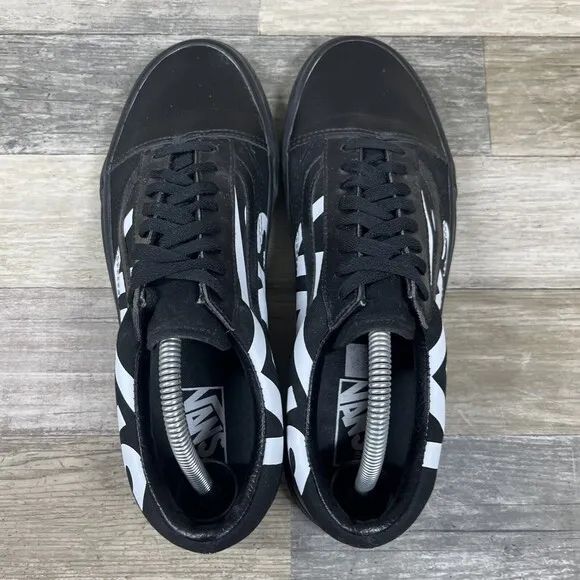Vans Old Skool Pro Shoes Men’s 10 Black White Spell Out Leather Sk8