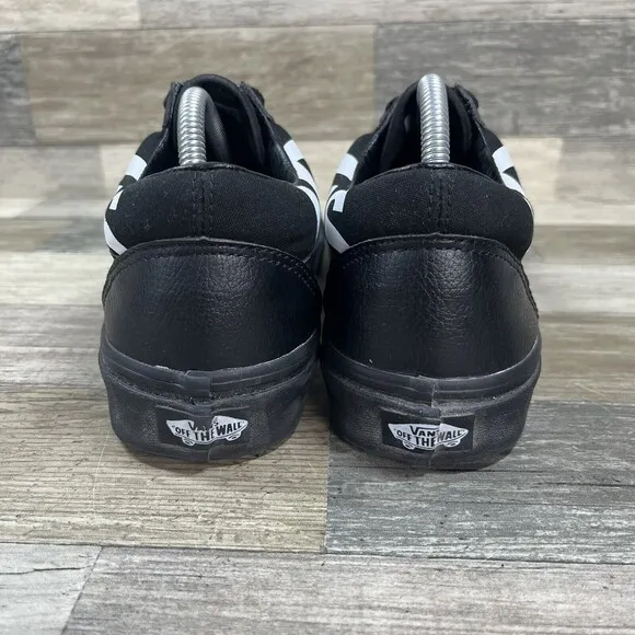Vans Old Skool Pro Shoes Men’s 10 Black White Spell Out Leather Sk8