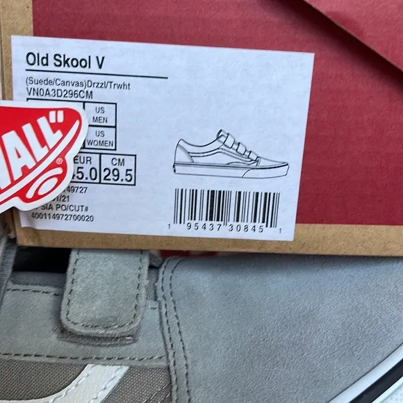 Vans Old Skool Velcro(Suede/Canvas)Drzz|/TrwhtVNOA3D296CMWMNS sneakers