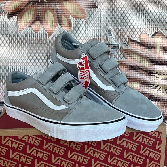 Vans Old Skool Velcro(Suede/Canvas)Drzz|/TrwhtVNOA3D296CMWMNS sneakers