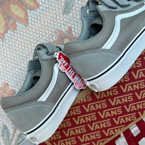 Vans Old Skool Velcro(Suede/Canvas)Drzz|/TrwhtVNOA3D296CMWMNS sneakers