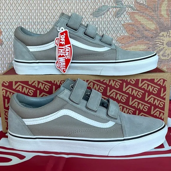 Vans Old Skool Velcro(Suede/Canvas)Drzz|/TrwhtVNOA3D296CMWMNS sneakers