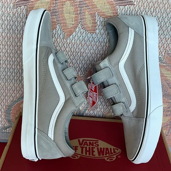 Vans Old Skool Velcro(Suede/Canvas)Drzz|/TrwhtVNOA3D296CMWMNS sneakers