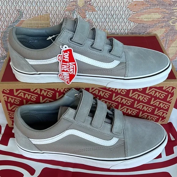 Vans Old Skool Velcro(Suede/Canvas)Drzz|/TrwhtVNOA3D296CMWMNS sneakers
