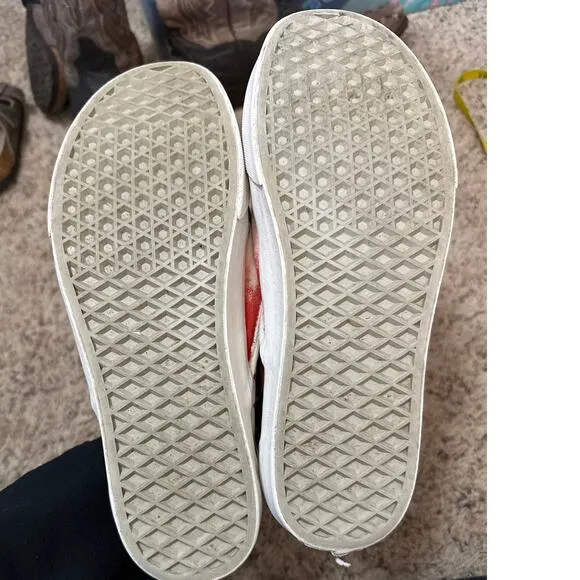 Vans Python Snake Devil Cat? Painted Slip On Sneakers Shoes Size M9.5 W11