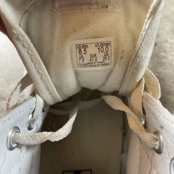 VANS SK8 Hi True White Triple White Canvas Shoes Sneakers Women’s Size 10