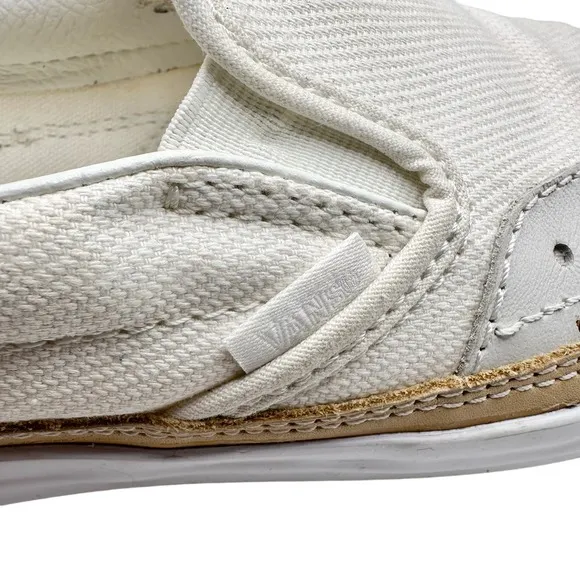 Vans | Unisex | Classic Canvas Overply Blanc De Blanc Slip On Shoes | Size 7.5