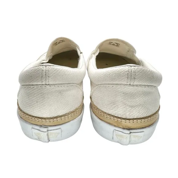 Vans | Unisex | Classic Canvas Overply Blanc De Blanc Slip On Shoes | Size 7.5
