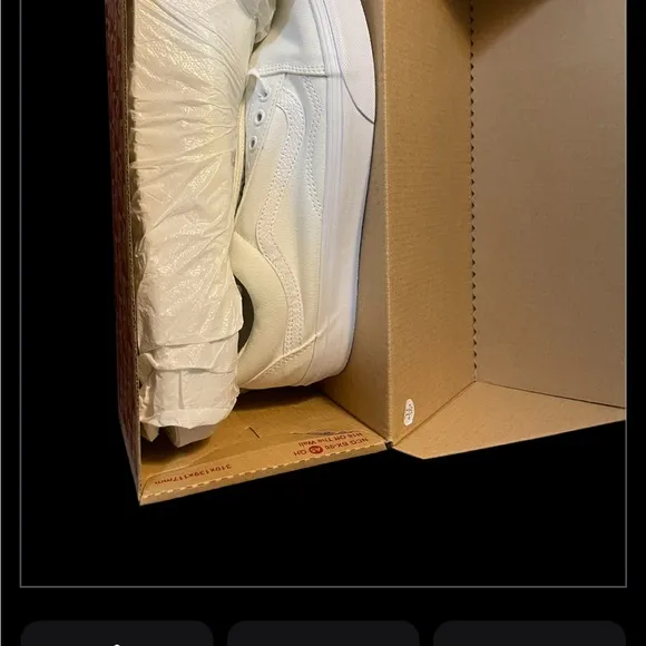 Vans White Athletic Shoes with Enhanced Grip