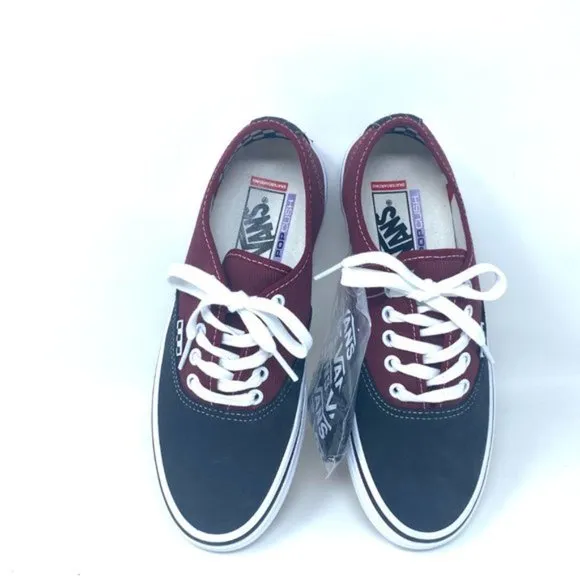 VANS Women’s Black Red Skate Authentic Low Top Canvas Casual Size VN0A5FC8249