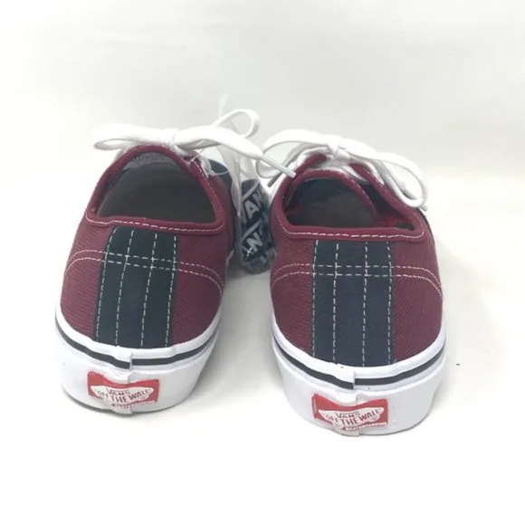 VANS Women’s Black Red Skate Authentic Low Top Canvas Casual Size VN0A5FC8249